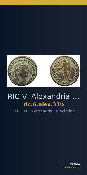 RIC VI Alexandria 31b — CANOA