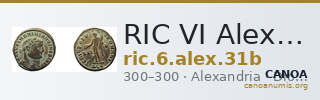 RIC VI Alexandria 31b — CANOA