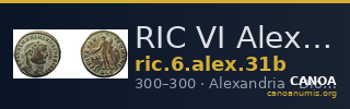 RIC VI Alexandria 31b — CANOA