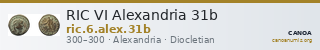 RIC VI Alexandria 31b — CANOA
