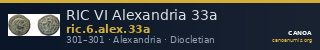 RIC VI Alexandria 33a — CANOA