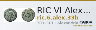 RIC VI Alexandria 33b — CANOA