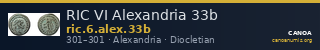 RIC VI Alexandria 33b — CANOA