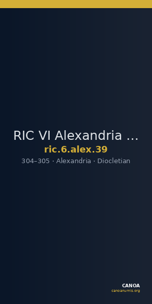 RIC VI Alexandria 39 — CANOA