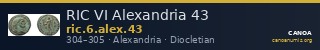 RIC VI Alexandria 43 — CANOA