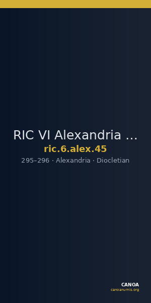 RIC VI Alexandria 45 — CANOA