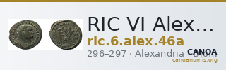 RIC VI Alexandria 46a — CANOA