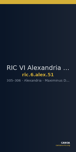 RIC VI Alexandria 51 — CANOA