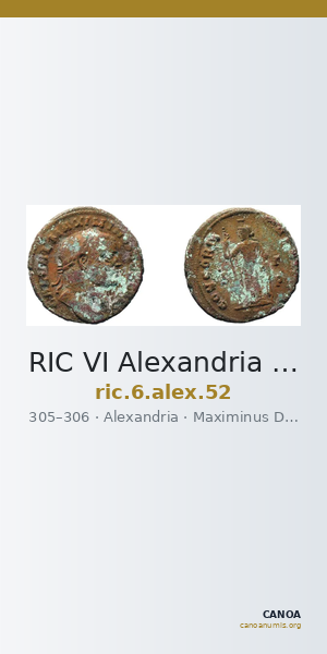 RIC VI Alexandria 52 — CANOA