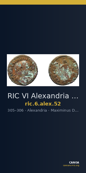 RIC VI Alexandria 52 — CANOA