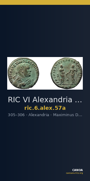 RIC VI Alexandria 57a — CANOA