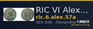 RIC VI Alexandria 57a — CANOA