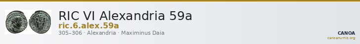 RIC VI Alexandria 59a — CANOA
