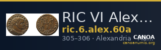 RIC VI Alexandria 60a — CANOA