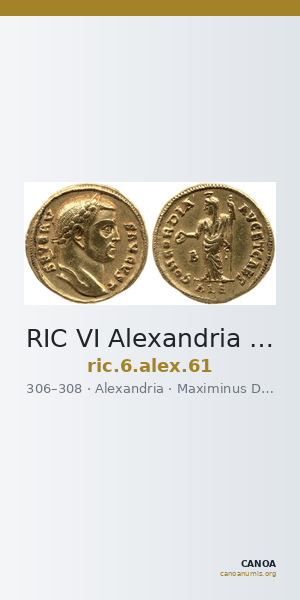 RIC VI Alexandria 61 — CANOA