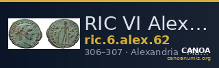 RIC VI Alexandria 62 — CANOA