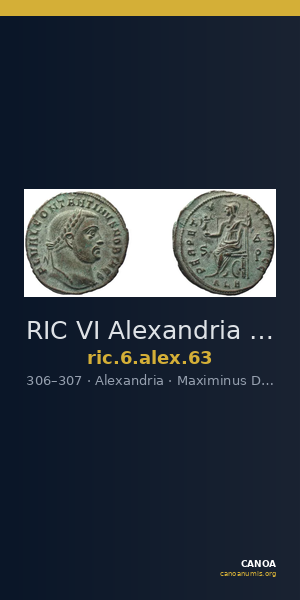 RIC VI Alexandria 63 — CANOA