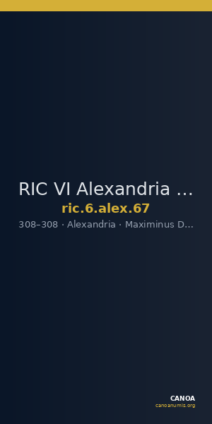 RIC VI Alexandria 67 — CANOA
