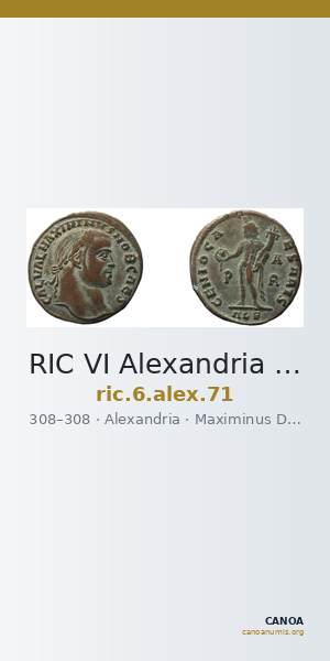 RIC VI Alexandria 71 — CANOA