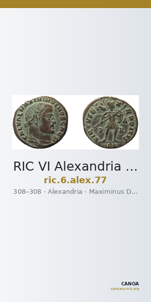 RIC VI Alexandria 77 — CANOA