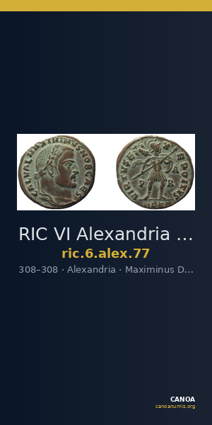 RIC VI Alexandria 77 — CANOA