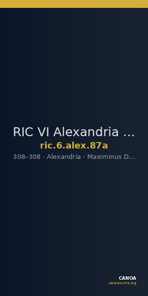 RIC VI Alexandria 87a — CANOA