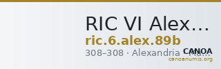 RIC VI Alexandria 89b — CANOA