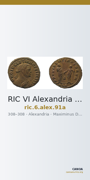 RIC VI Alexandria 91a — CANOA