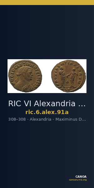 RIC VI Alexandria 91a — CANOA