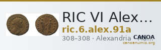 RIC VI Alexandria 91a — CANOA