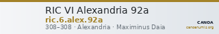 RIC VI Alexandria 92a — CANOA