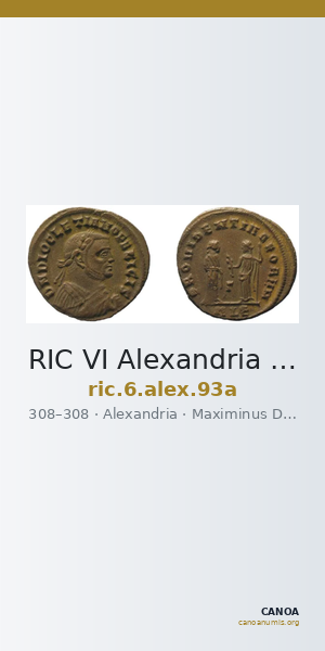 RIC VI Alexandria 93a — CANOA