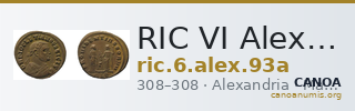 RIC VI Alexandria 93a — CANOA