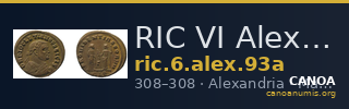 RIC VI Alexandria 93a — CANOA