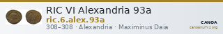 RIC VI Alexandria 93a — CANOA