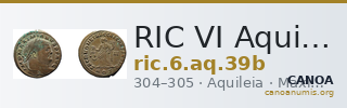 RIC VI Aquileia 39b — CANOA