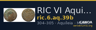 RIC VI Aquileia 39b — CANOA