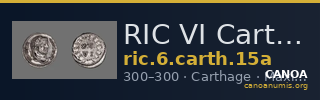 RIC VI Carthage 15a — CANOA