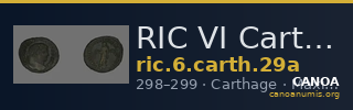 RIC VI Carthage 29a — CANOA