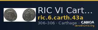 RIC VI Carthage 43a — CANOA