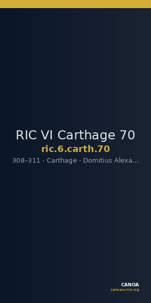 RIC VI Carthage 70 — CANOA