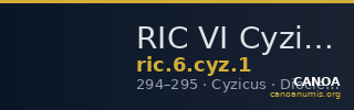 RIC VI Cyzicus 1 — CANOA