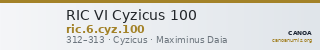 RIC VI Cyzicus 100 — CANOA