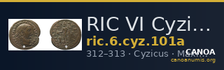 RIC VI Cyzicus 101a — CANOA