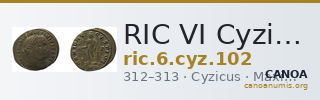 RIC VI Cyzicus 102 — CANOA