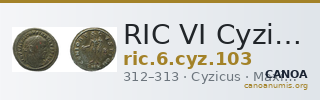 RIC VI Cyzicus 103 — CANOA