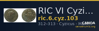 RIC VI Cyzicus 103 — CANOA