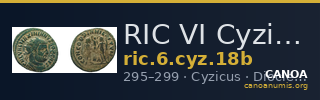 RIC VI Cyzicus 18b — CANOA