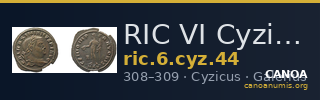 RIC VI Cyzicus 44 — CANOA