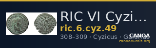 RIC VI Cyzicus 49 — CANOA